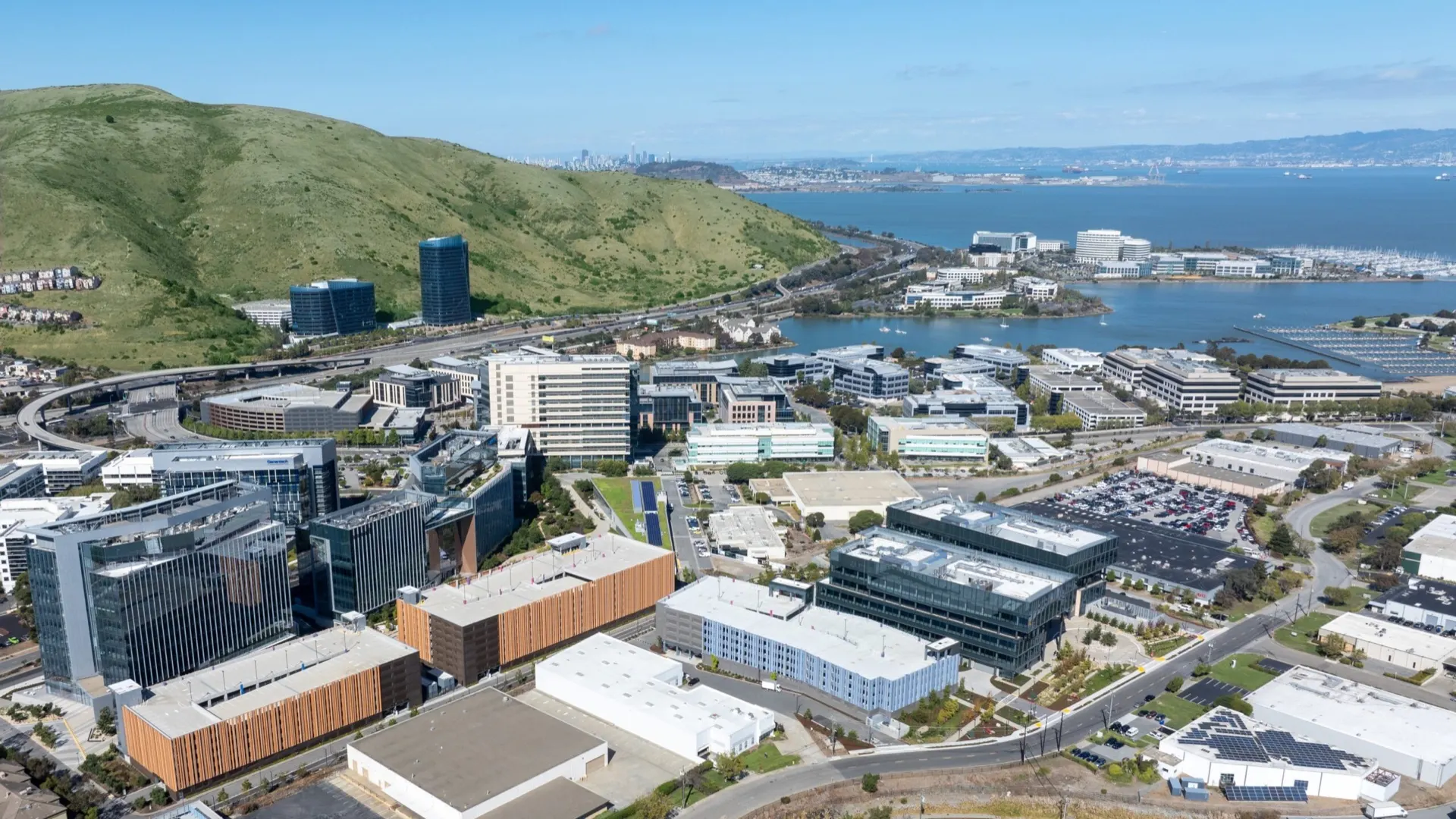Aerial view of the Gateway of Pacific campus, a FlywheelAEC project